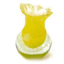 Vase Splash - Lemon - height 16 cm - Crystal