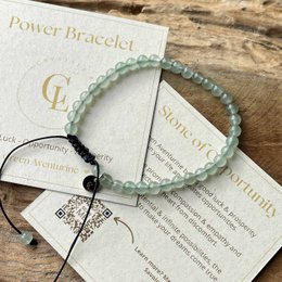 Power Bracelet Green Aventurine - Gemstone - Bead bracelet - Beads 4mm