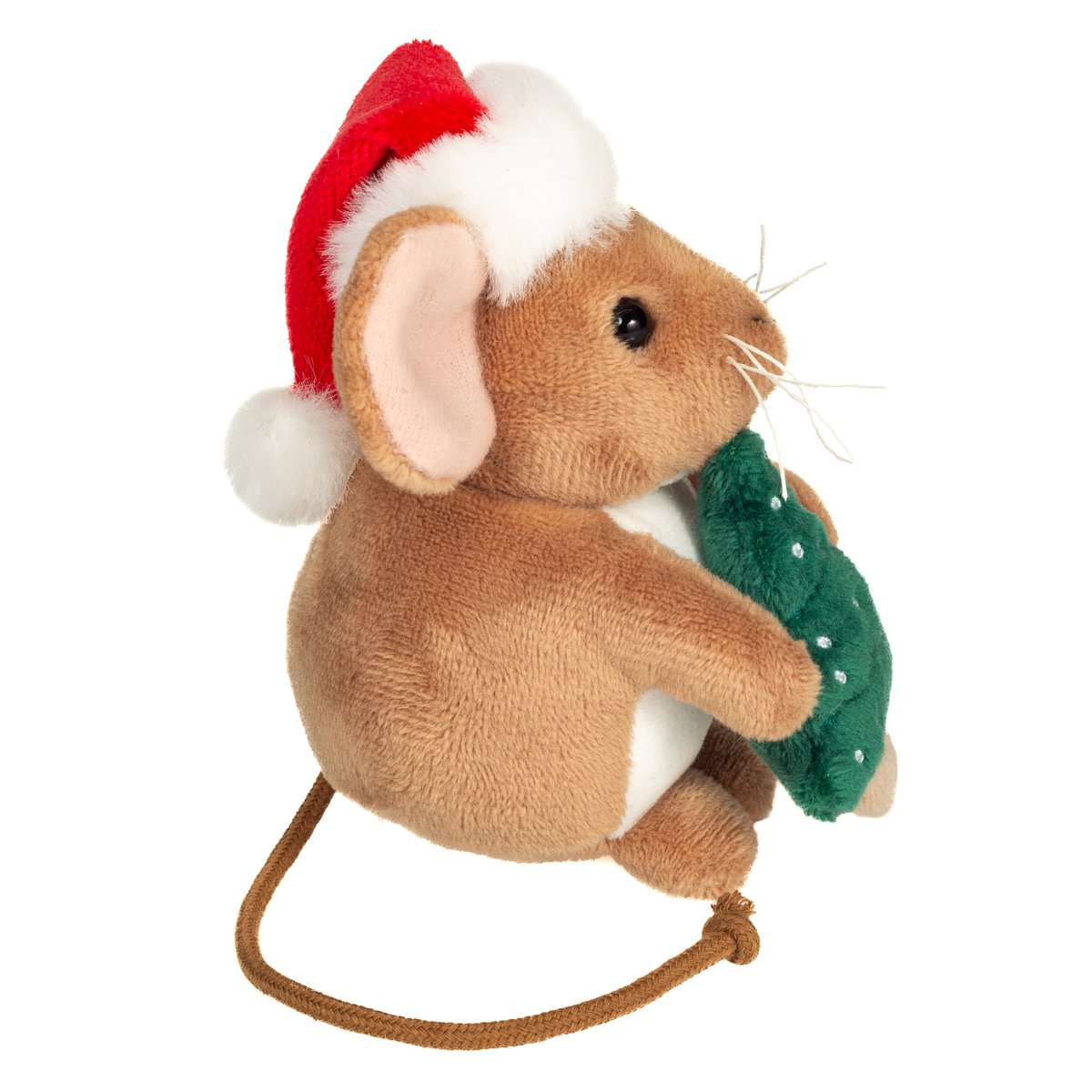 Weihnachtsmaus mit Tannenbaum 11 cm - Plüschtier - Stofftier