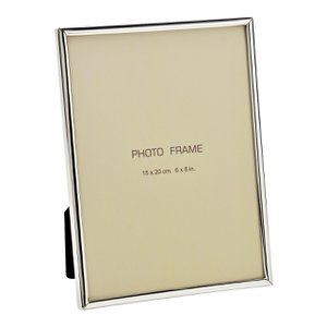 Fotorahmen versilbert für 15x20cm Fotos aus Metall (B/H/T) 20x25x1cm