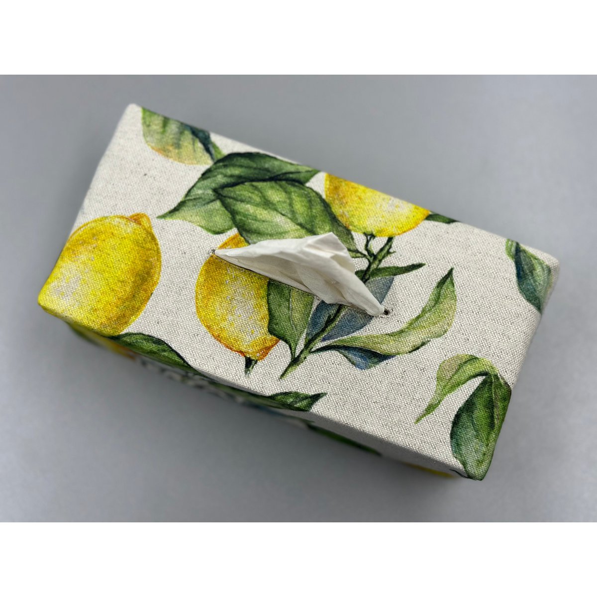 Tissue Box Cover | Citron linned