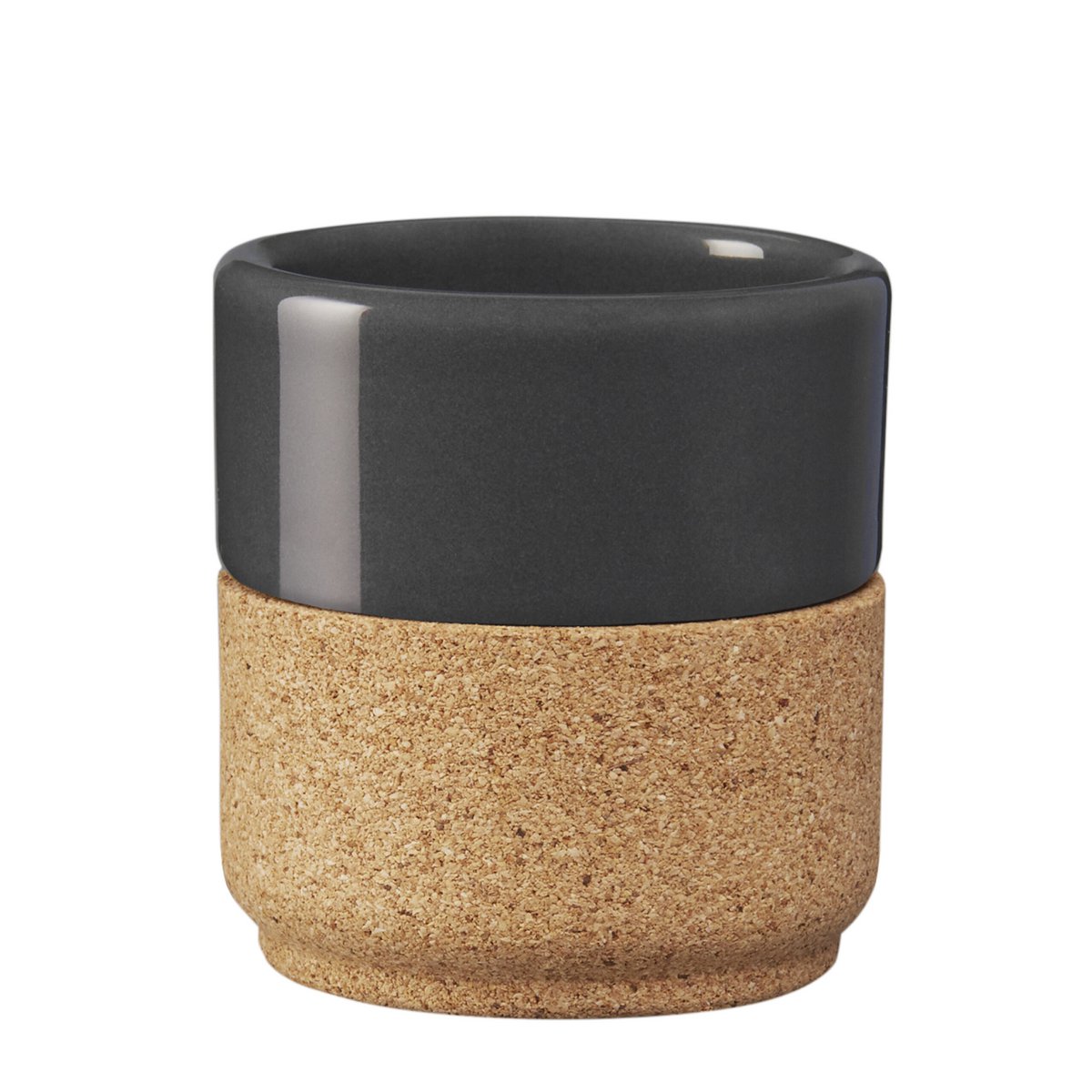 Alma Gemea ciemnoszara filiżanka Espresso, ceramiczna z ekokorkiem, za sztukę