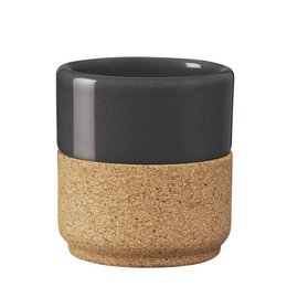 Alma Gemea mørkegrå espressokop, keramik med øko kork, pr. stk.
