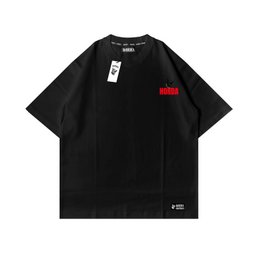 T-shirt Nera 100% Cotone Boxy Fit Horda X3
