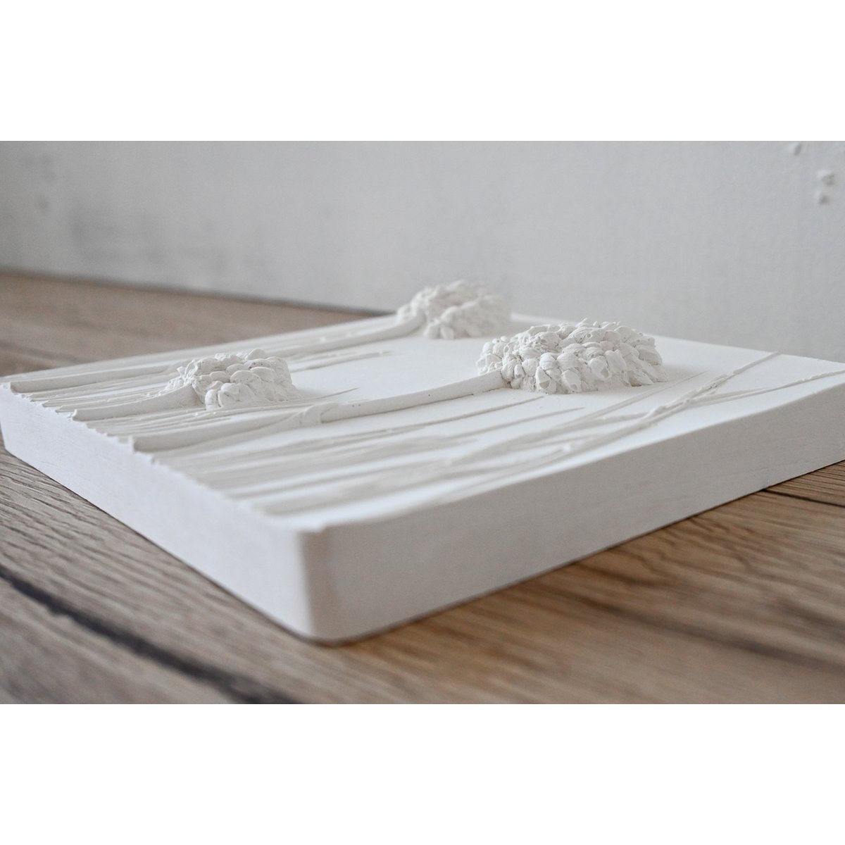 Wanddeko Relief "Nilis Pur" Gips, 12cm
