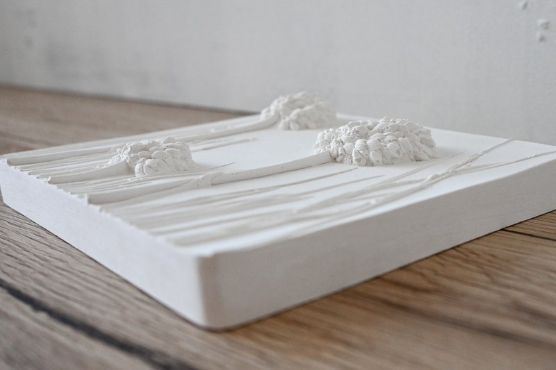 Wall decoration relief "Nilis Pur" plaster, 12cm
