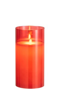 J -Line Lamp Shiny - Glass - Red - Medium - LED lights
