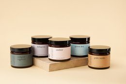 Bougie parfumée "Palo Santo" 100% cire de colza naturelle 250g