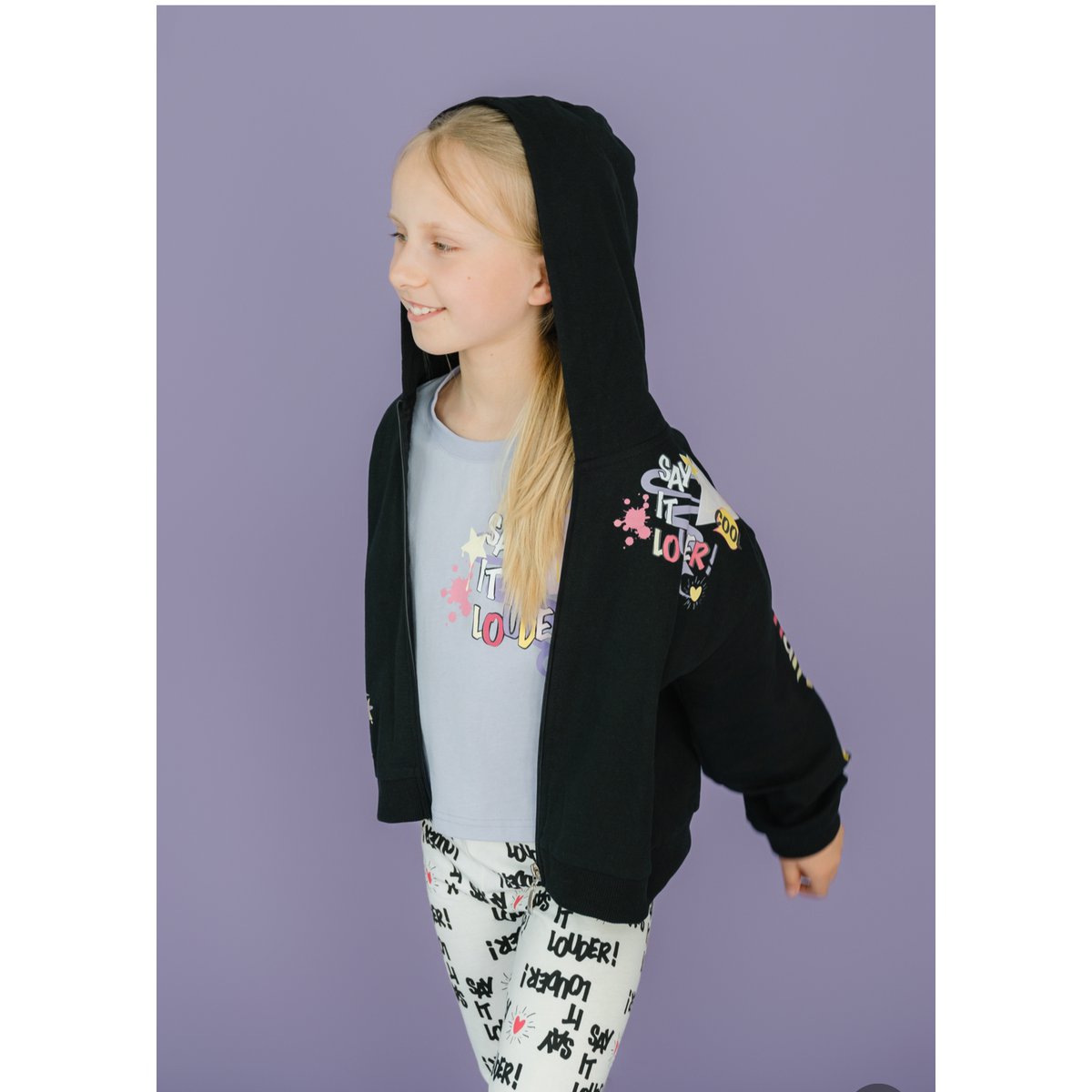 Chloe Cool - Chaqueta con capucha negra
