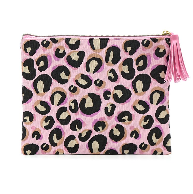Cosmetic bag "Leo-Print" pink