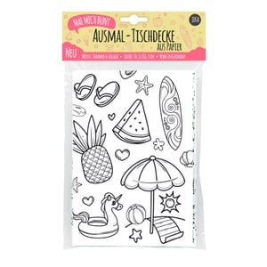 Ausmal-Tischdecke Motiv Sommer und Urlaub
