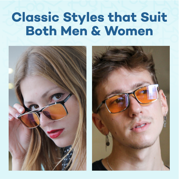 Harrison Blue Light Glasses - Heavy Duty Lens (krystal stel)