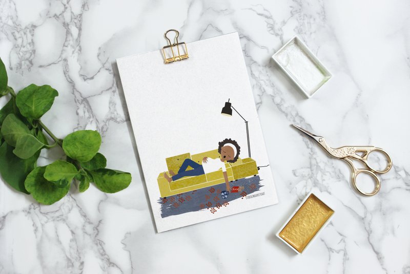 Postkarte - Serie 'Bäuche' - Polder Sofa