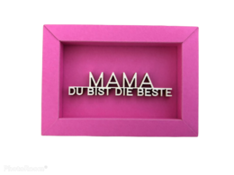 MAMA - ERES LA MEJOR - tarjeta de marco imán de letras de madera