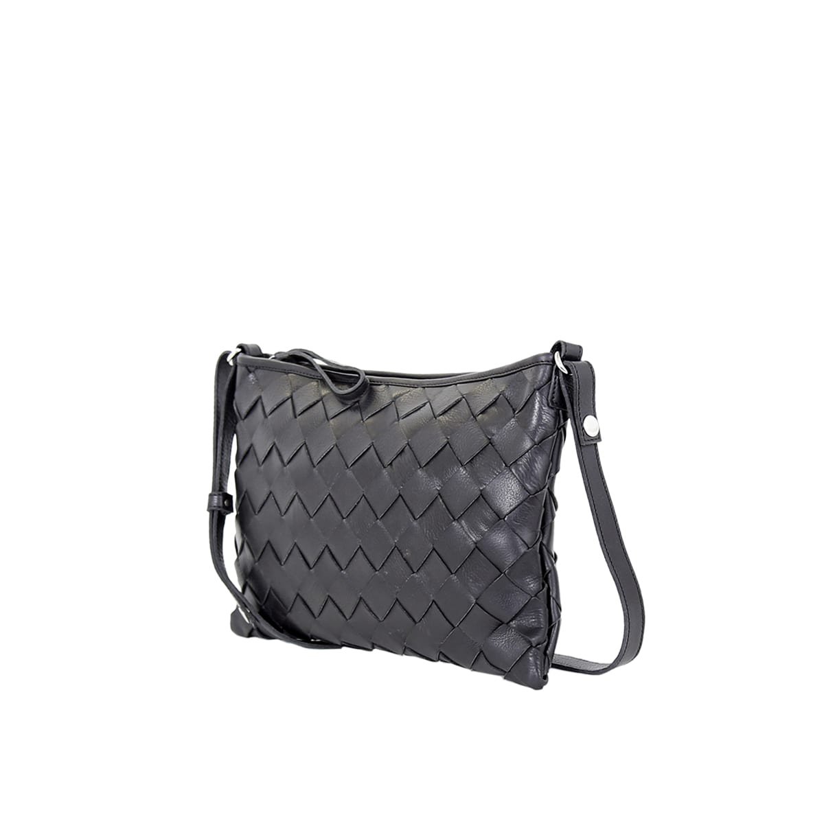 Trine Woven Clutch Large Zwart