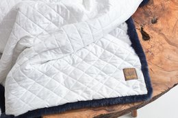 Faux-fur kast Hobart doublure en soie naturelle hvid