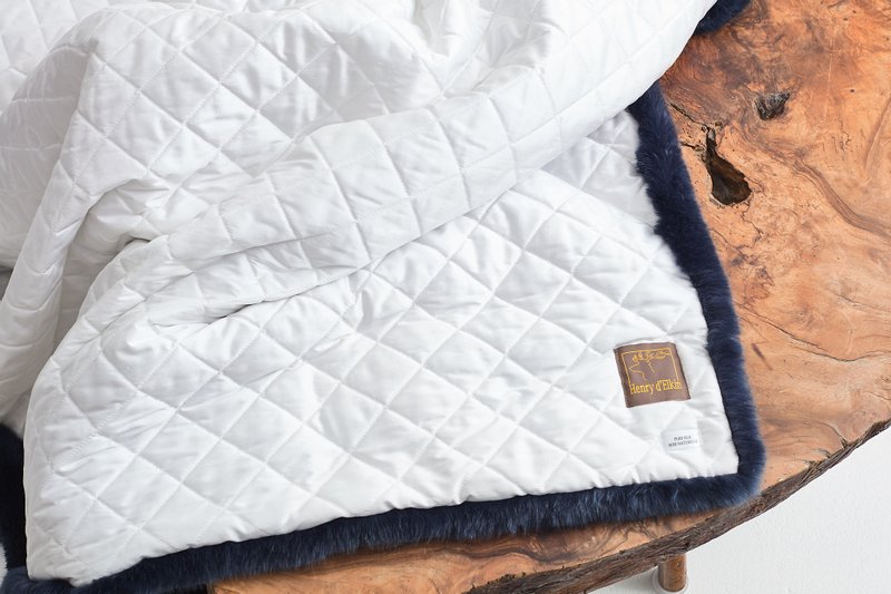 Faux-fur kast Hobart doublure en soie naturelle hvid