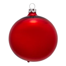 "holy christmas" - 8 cm julekugler rød højglans