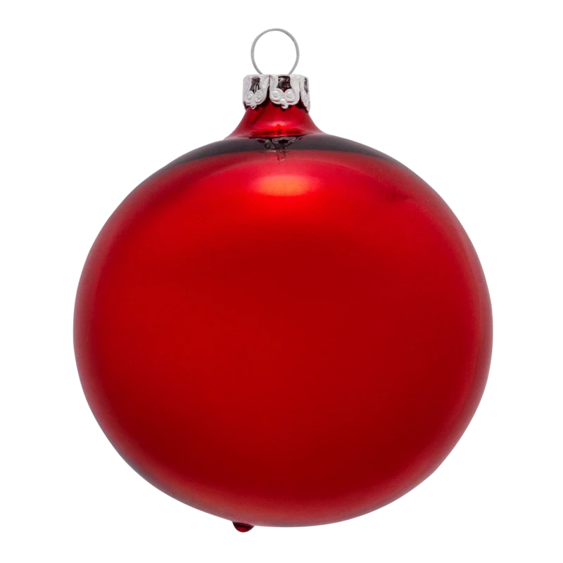 "holy christmas" - 8 cm julekugler rød højglans