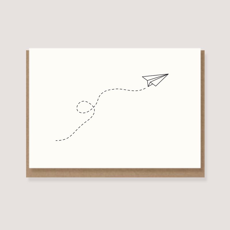 Klappkarte mit Umschlag - "Papierflieger"
