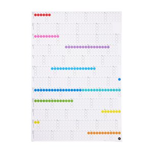 Annual planner 2026 with adhesive dots - 69x100 cm