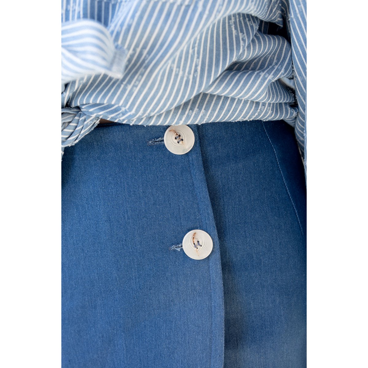 Falda de cartera azul