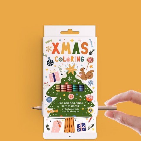 Christmas Tree To Color - Scrollino Xmas Coloring