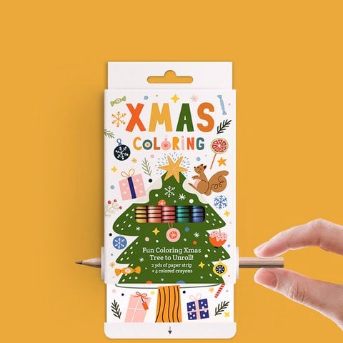 Christmas Tree To Color - Scrollino Xmas Coloring
