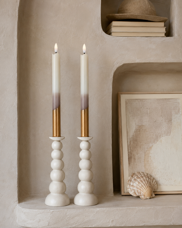 Northern Lights LED candle Cacao Pearl