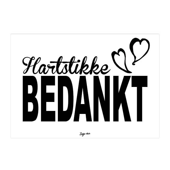 Hartstikke BEDANKT