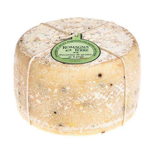 Pecorino Grotta ai 4 pepi (sheep milk)  0.5 kg  