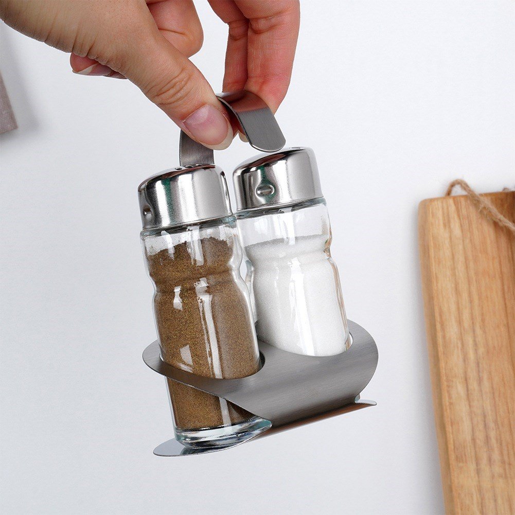 Salt and Pepper Shakers with Stand 3 pcs