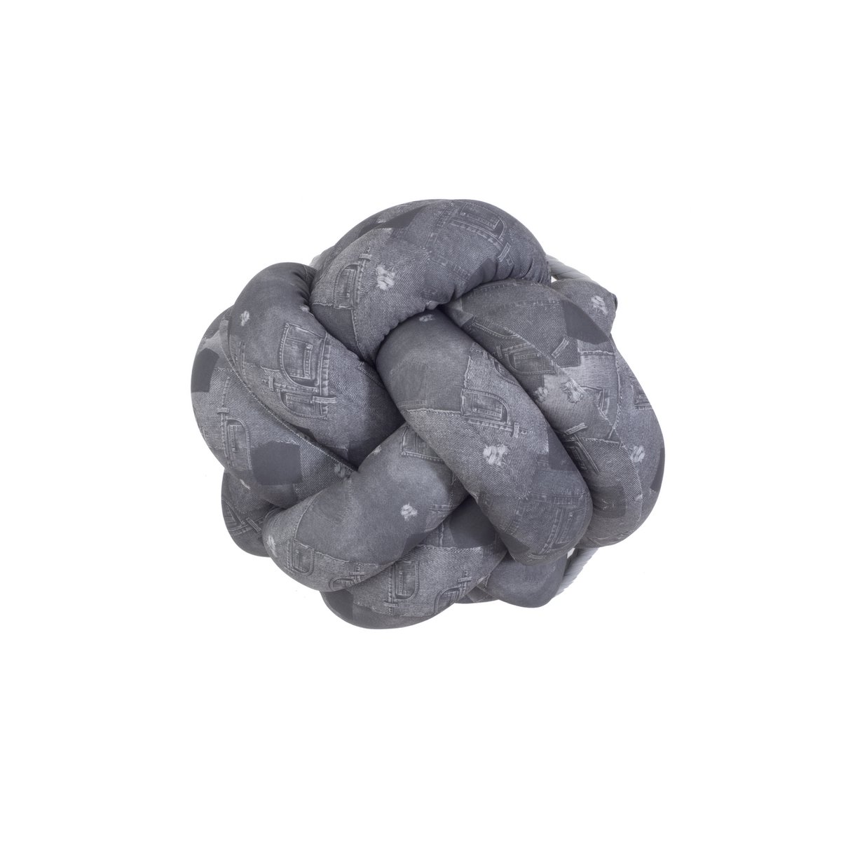 Knotty Knot Large Knot Cushion - Black Jeans
