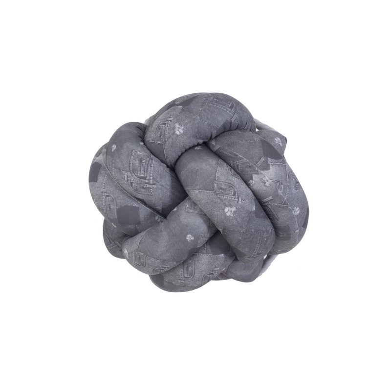 Knotty Knot Large Knot Cushion - Black Jeans