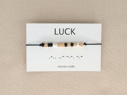 Morse code armband  Luck (zilver,rosé goud,goud)