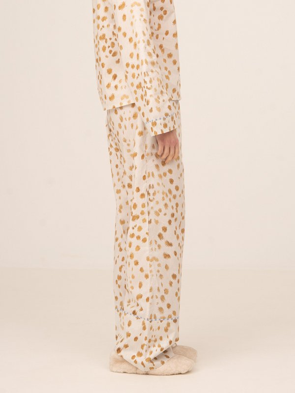 Hvide Bambi Deer Print Pyjamasbukser