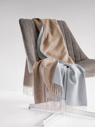 Plaid ALASSIO natur-hellblau