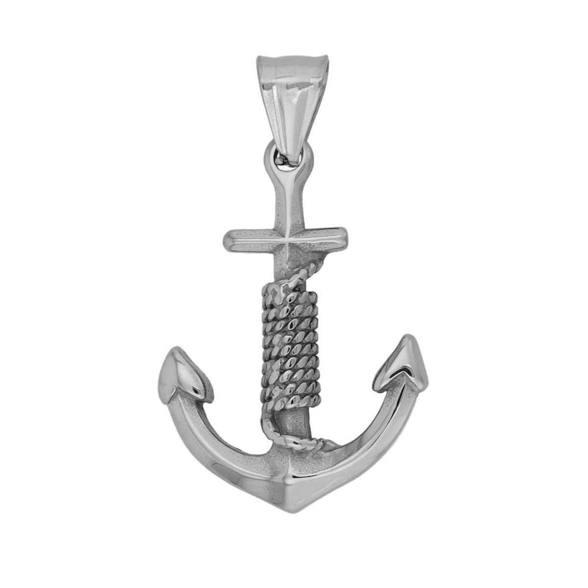 Accent anchor pendant "Elyssar", stainless steel, silver-colored