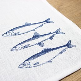 maritime half-linen napkin fish