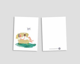 postal - serie 'vientres' - silla de la abuela