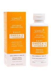Omega-3 and vitamin D3 supplement in a soft gel capsule form. Contains essential fatty acids and vitamin D to support overall health.
