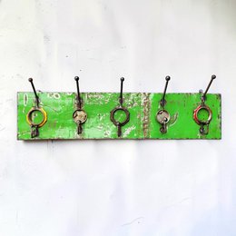 Coat rack 5 hooks made from recycled oil drums upcycling | different colors