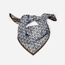 Silk Square Scar for Women Brown