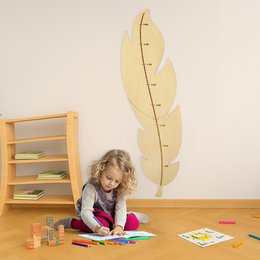 Nursery Wall Growth Meter, Feather-Themed Height Chart for Kids