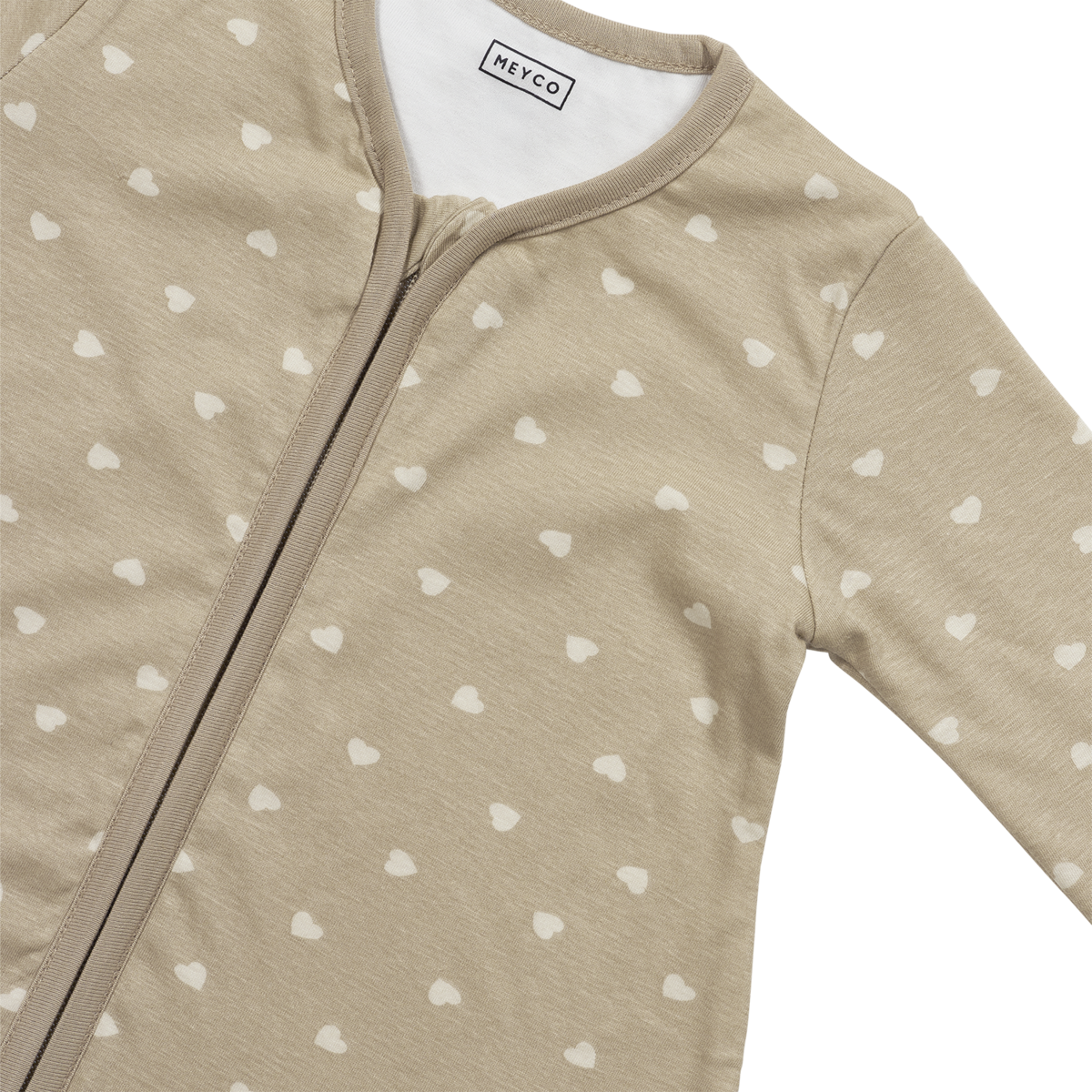 Rund uforet sovepose med fast ærmet jersey Sweet Heart Sand/Soft Sand 110cm