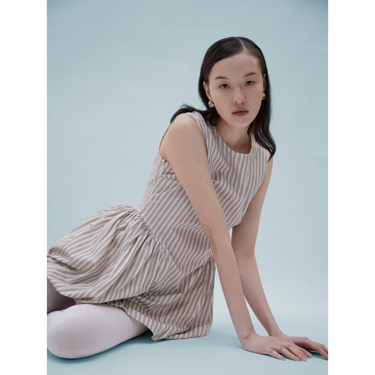 Snoep gestreepte mini-jurk