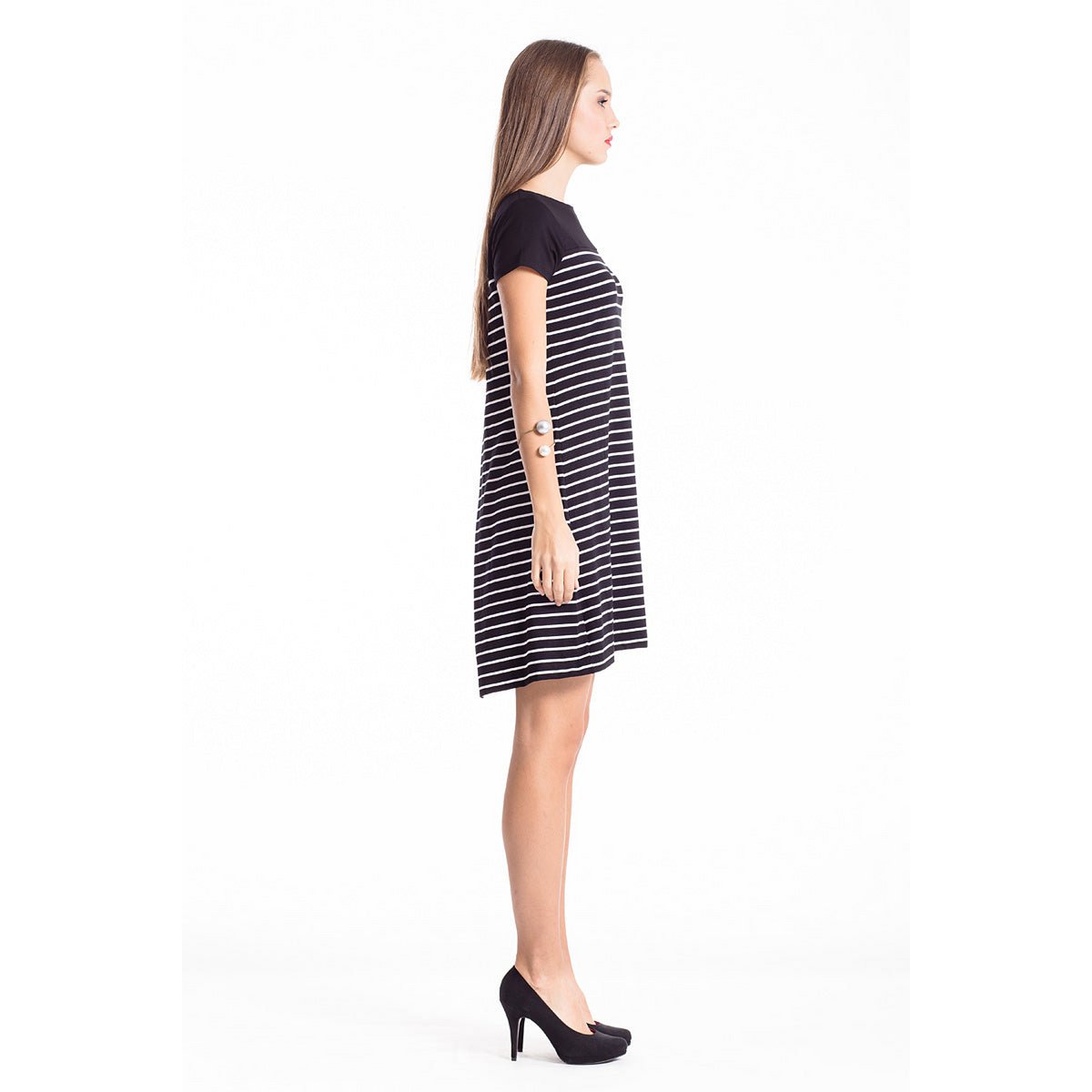Robe trapèze rayée