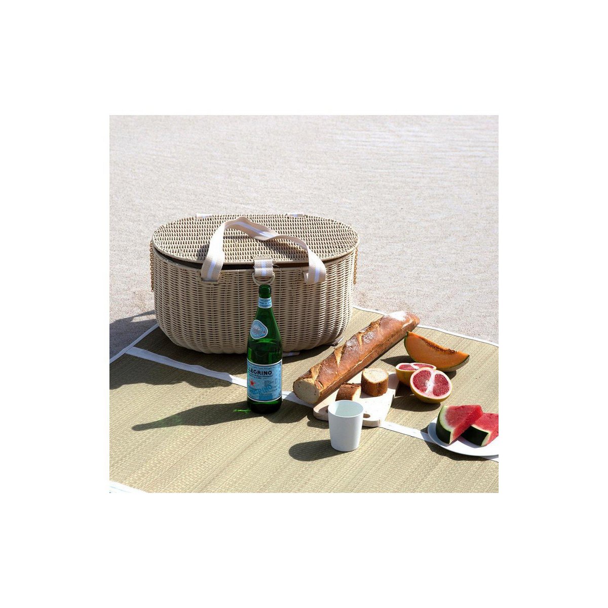 Sunnylife Le Weekend Natural Picnic Basket