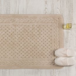 Luxe katoenen badmat van kant