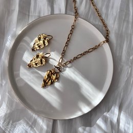 Steel Love - Collana Catena Cuore oro